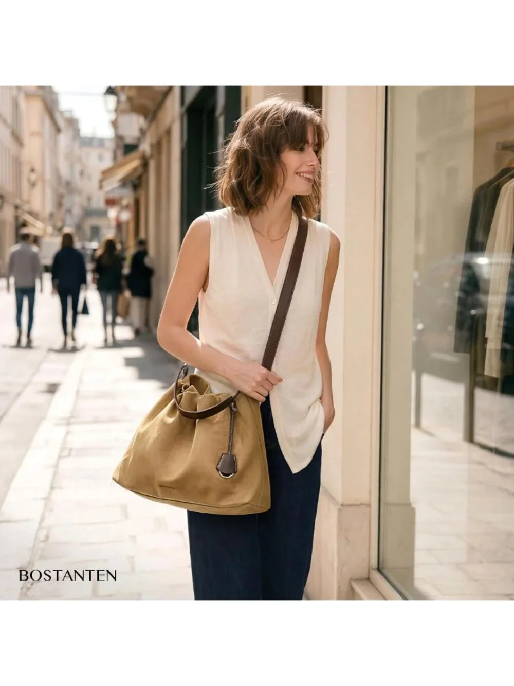 Chic Slouchy Hobo Bag for Women | Drawstring Crossbody Shoulder Purse
